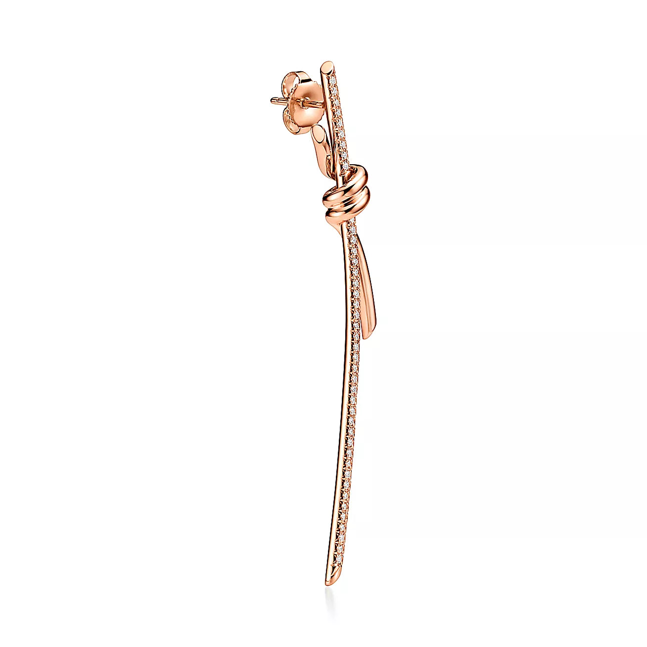 18K Tiffany Knot Drop Diamonds Earrings