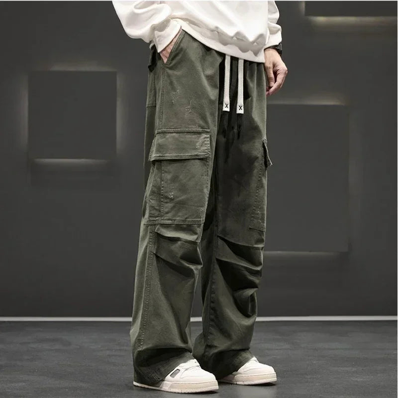 Cargo Pants Wide-Leg ¨C Men's Relaxed Fit Streetwear | Langston