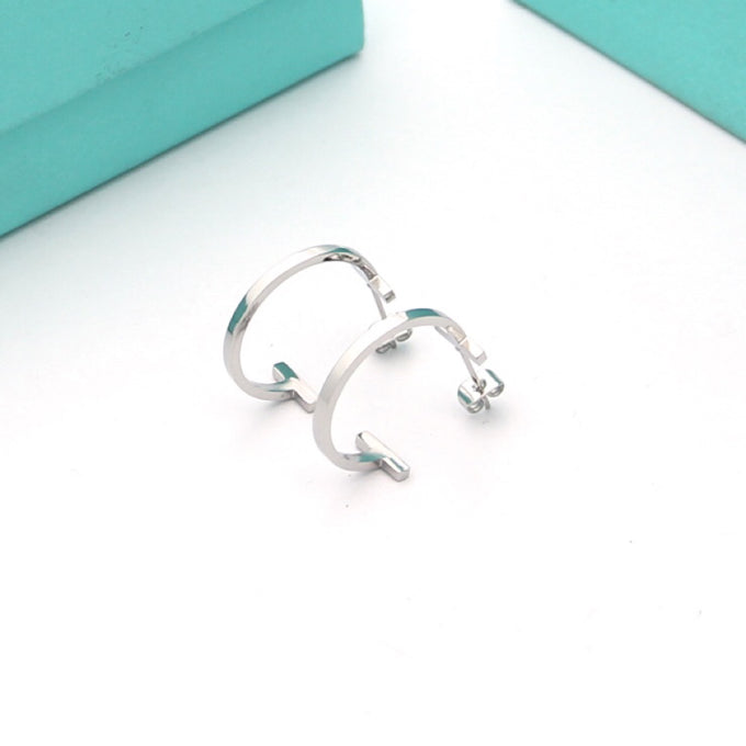18K Tiffany Hoop Earrings